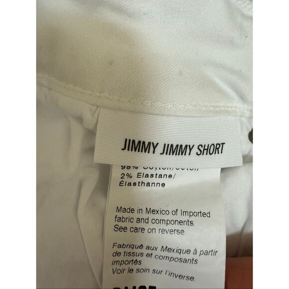 Paige Jimmy Jimmy Shorts Raw Hem Cuff White Jean Cotton Blend Stretch Sz 28 - Picture 6 of 8